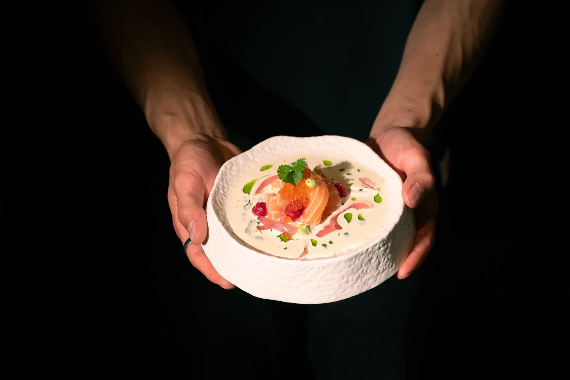 Lachs-Ceviche in Limetten-Crème — Hauseigenes Catering PEARL Event Winterthur